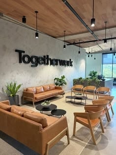 Large format wall mural in a branded corporate office environment
