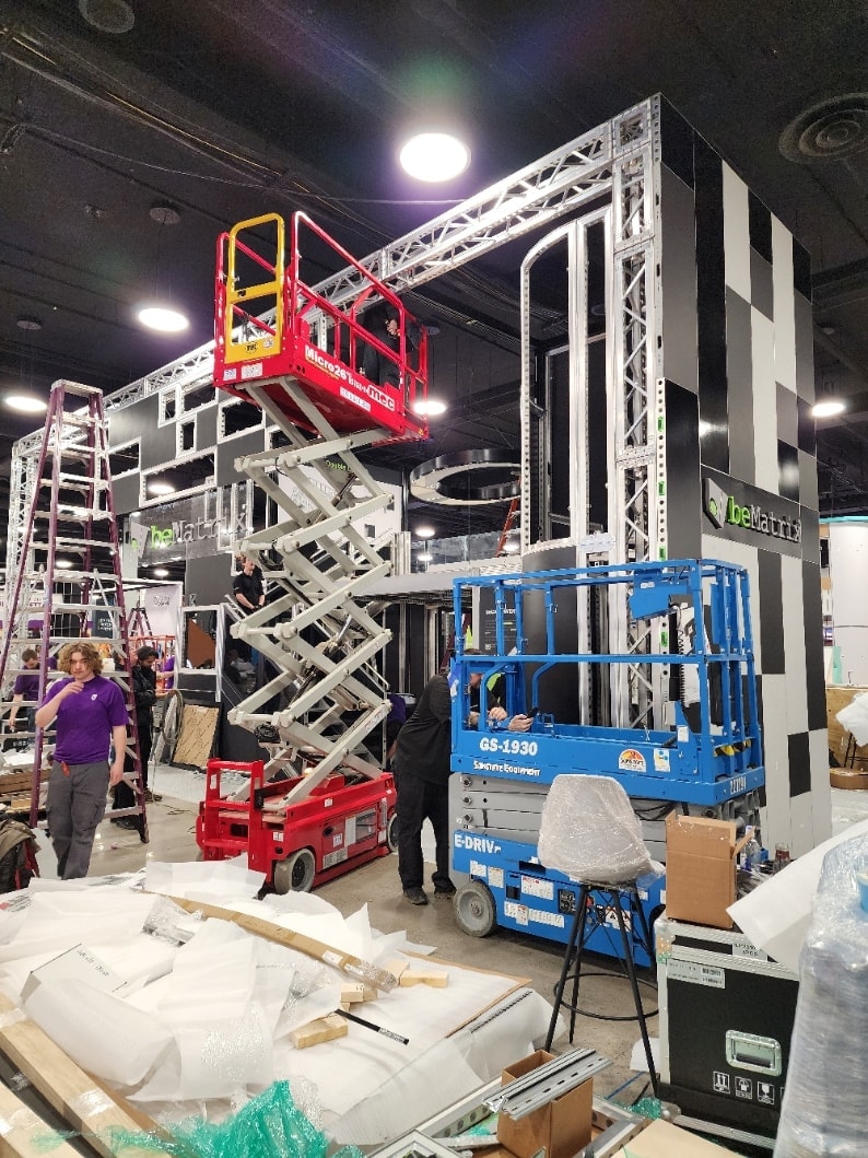 Visumod installation service at a trade show