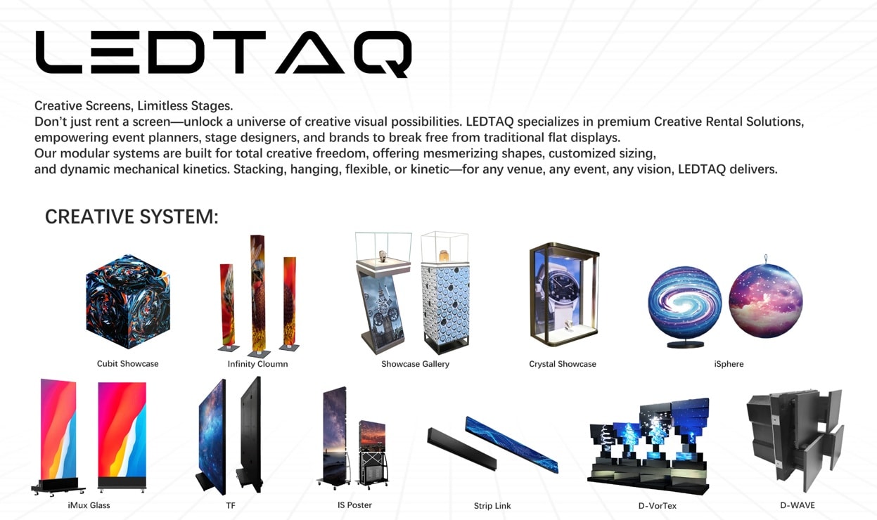 LEDTAQ modular LED display panels at a live event